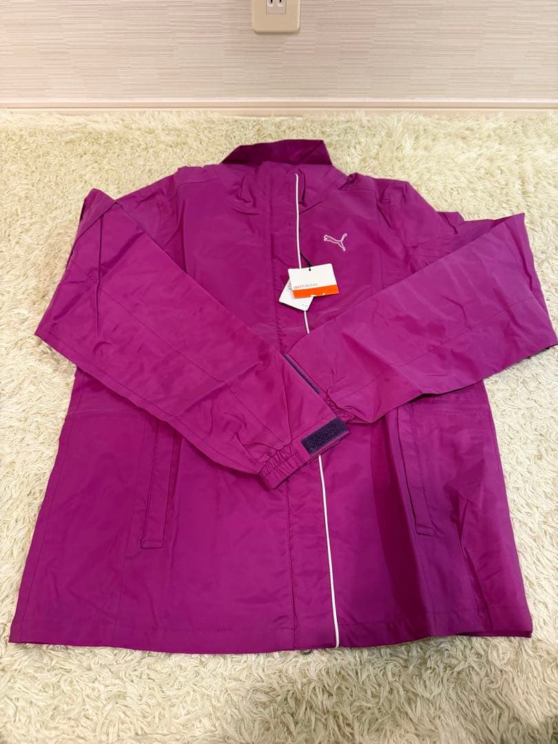 新品未使用PUMA レディース レインスーツ Oサイズ パープルセット
