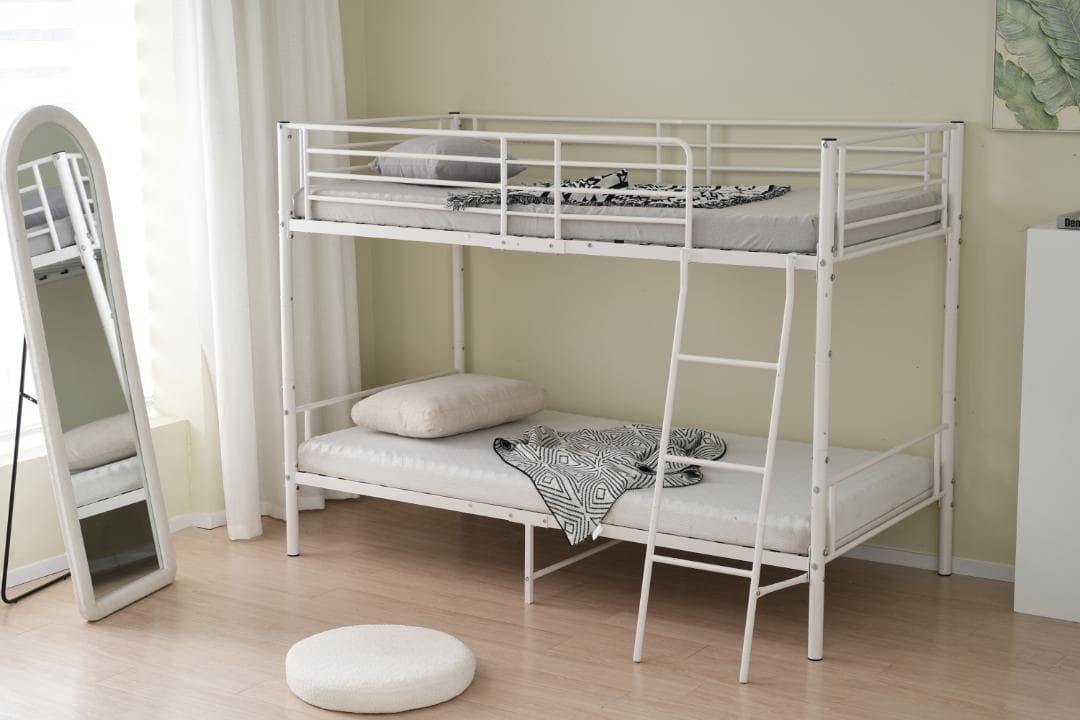 先行予約販売中！二段ベッド　ロフトベッド（S）社員寮 学生寮 WHITE