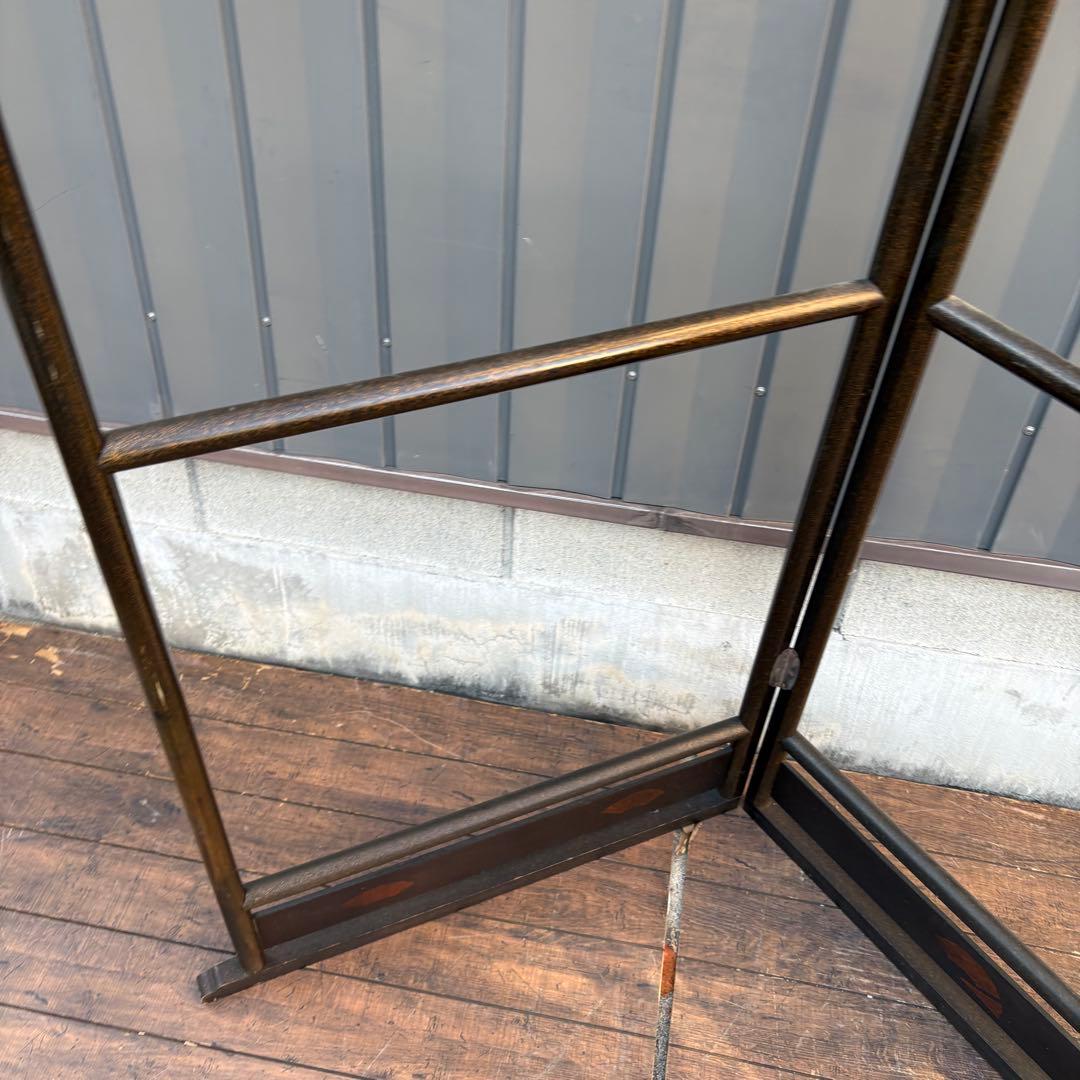 昭和レトロ 和風 古民具 漆塗り ラメ 衣桁 衣紋掛け 古道具 和家具 着物和服