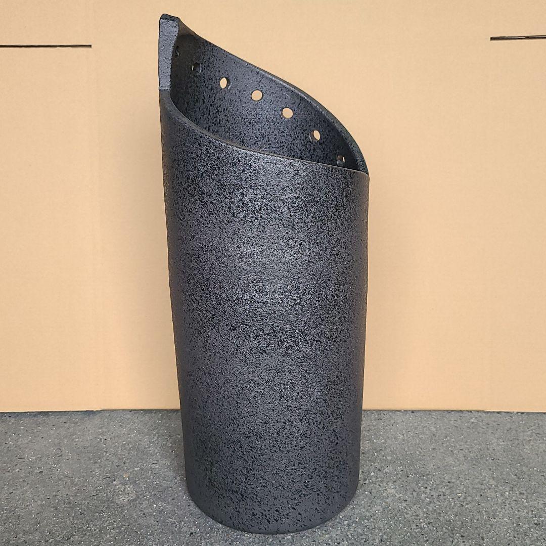信楽焼傘立て 黒スパタ 高さ５６cm