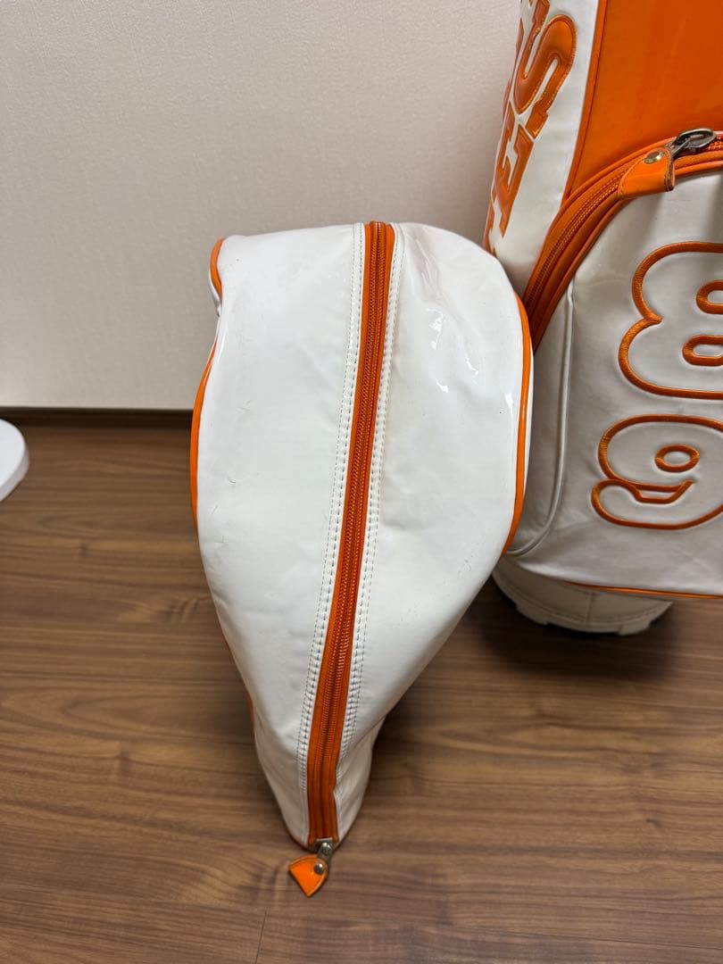 PEARLY GATES ゴルフバッグ 89 オレンジ/ホワイト