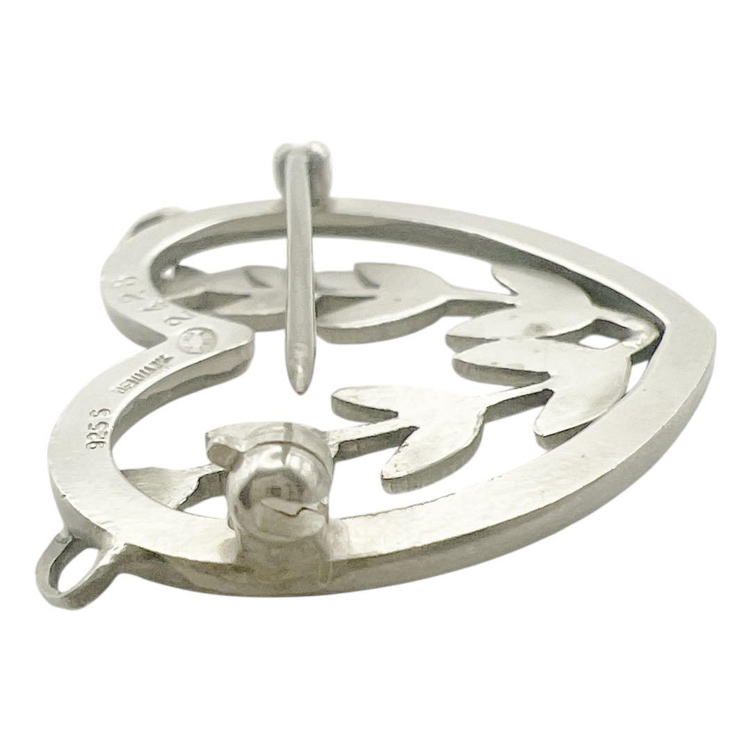 美品　ジョージジェンセン　242B ピンブローチ　シルバー　ヴィンテージ