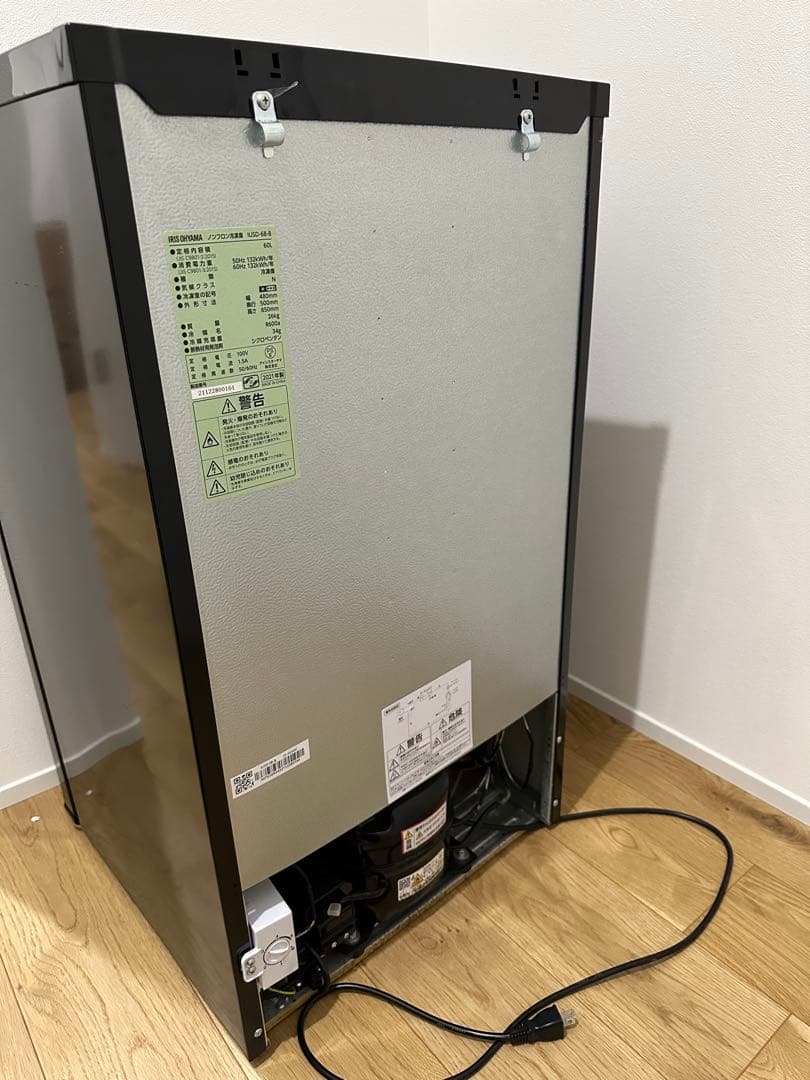 [ドキンちゃん] IRIS OHYAMA ブラック 冷凍庫 60L