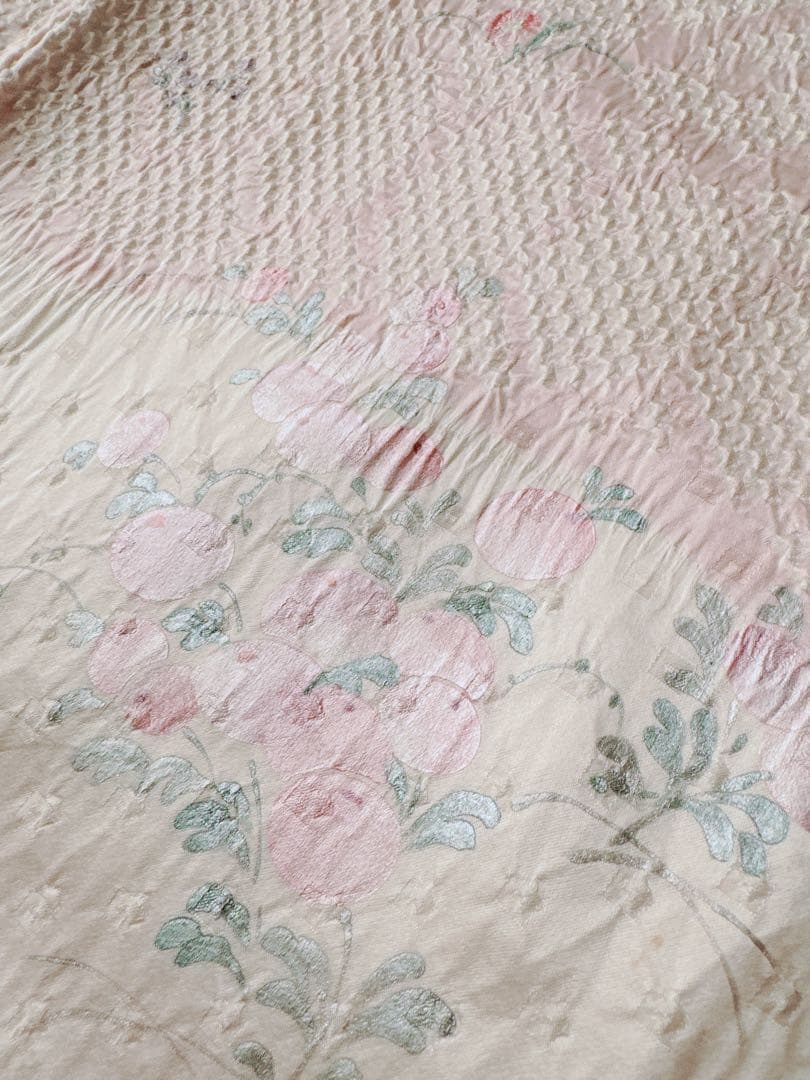 【訳あり特別価格】　正絹　訪問着　総絞り　四季華合わせ