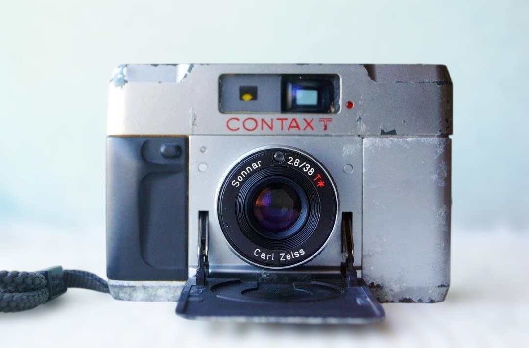 【ジャンク】初代 CONTAX T 35mmフィルムカメラ【ストロボ付き】