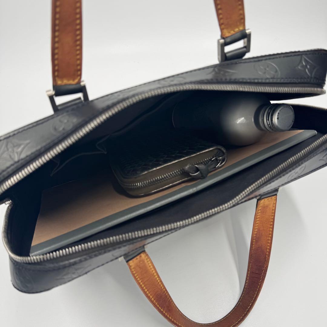 ルイヴィトン モノグラム マット マルデン レザー ビジネスバッグ ノワール 黒