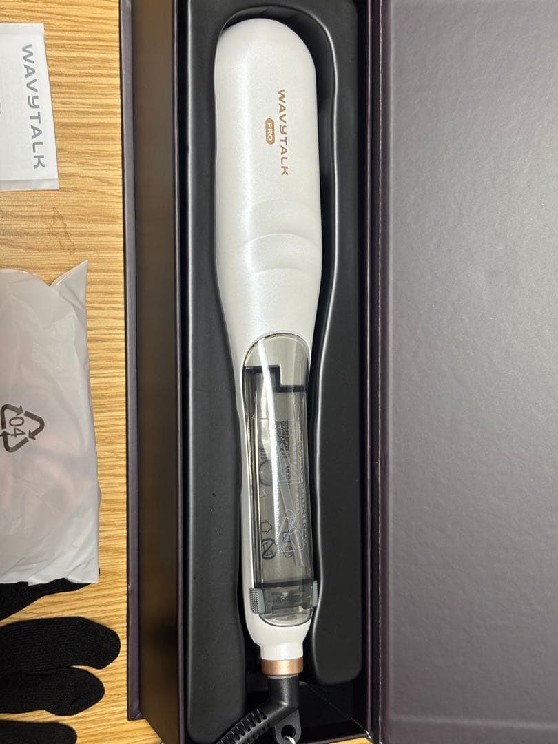 ★匿名配送★ ホワイト Wavytalk スチームストレートブラシ Pro