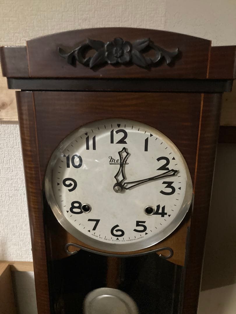 Meiji柱時計 チンチャン時計 8日巻き 稼働品