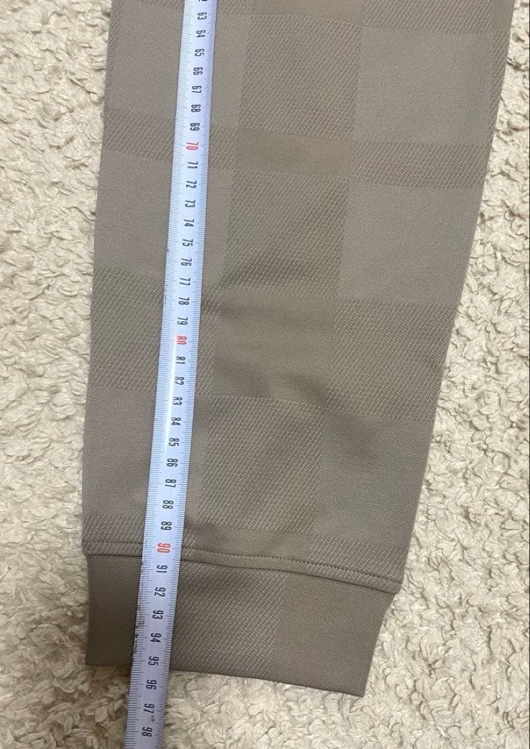 ブラックレーベルフード付きベージュスウェット上下セットアップ上LL下L