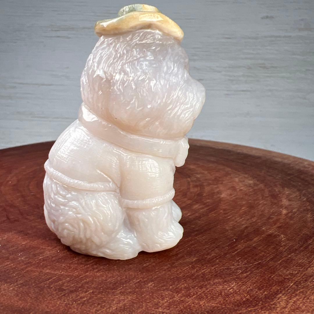 天然石 麦わらトイプードル　瑪瑙