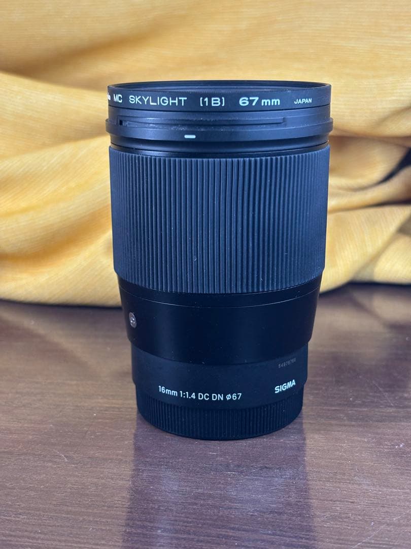 【光学美品】SIGMA 16mm F1.4 DC DN プロテクター付き