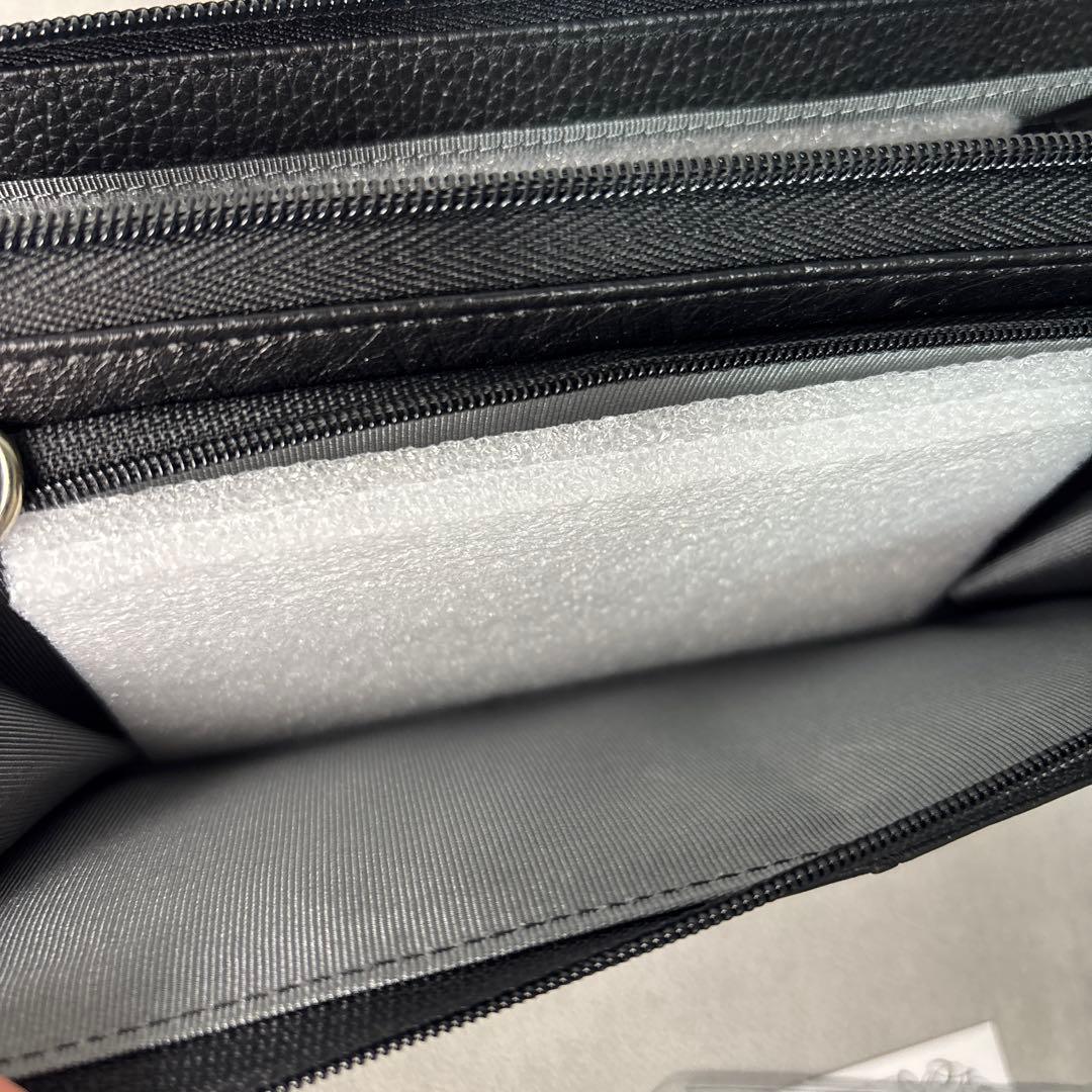 未使用品✨松屋 nordfiume オーストリッチ ショルダーウォレット 本革