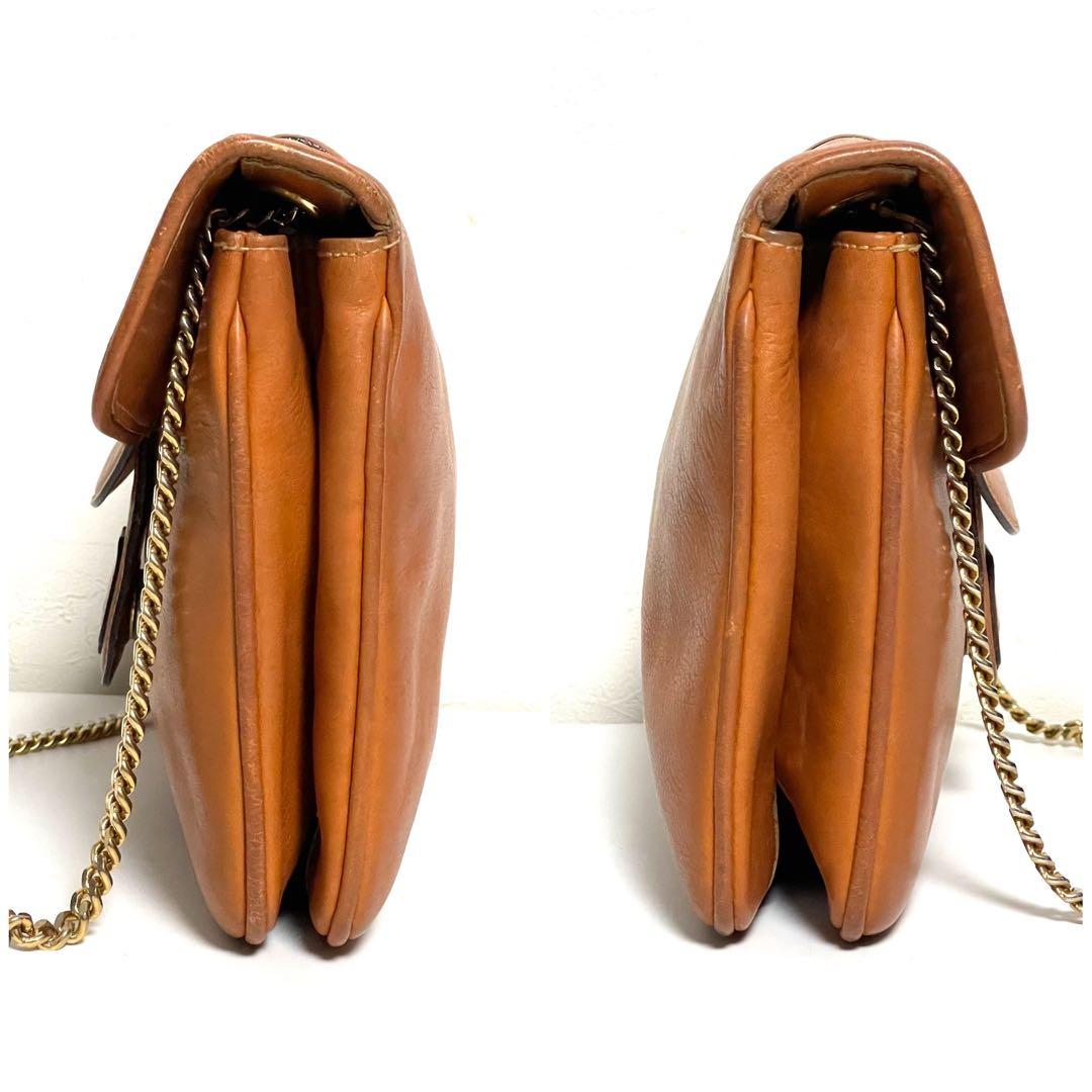 バッグ CELINE Vintage Chain Shoulder Bag Brown