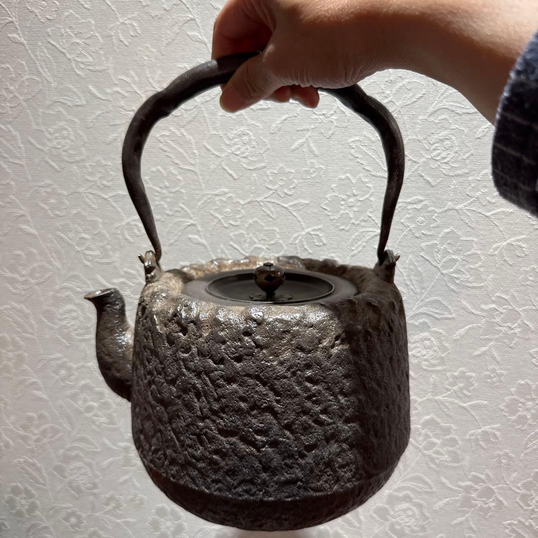 龍文堂 安之介 胴縦銘 道安型 明治時代鉄瓶 骨董 茶道具 茶器 古美術