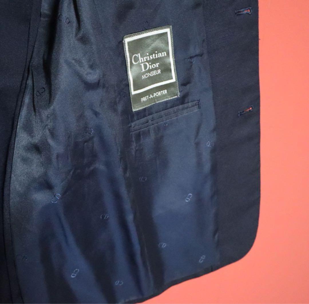 【希少】Christian Dior モヘア混 裏地総柄 CDロゴ セットアップ