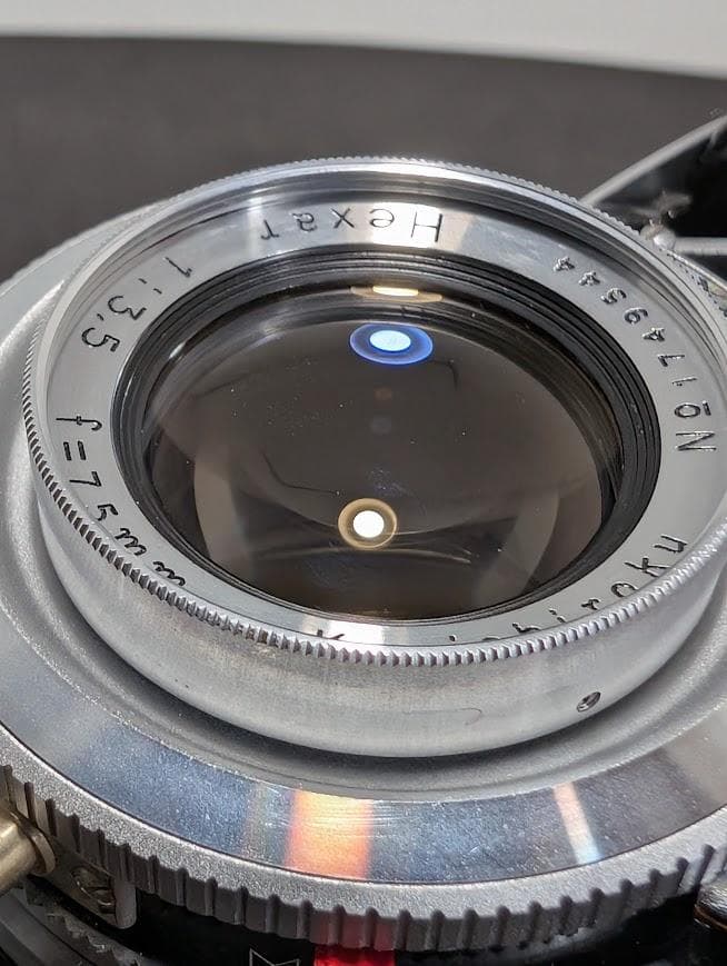 【整備済】KONICA 小西六 Pearl Ⅲ 蛇腹 中判フィルムカメラ