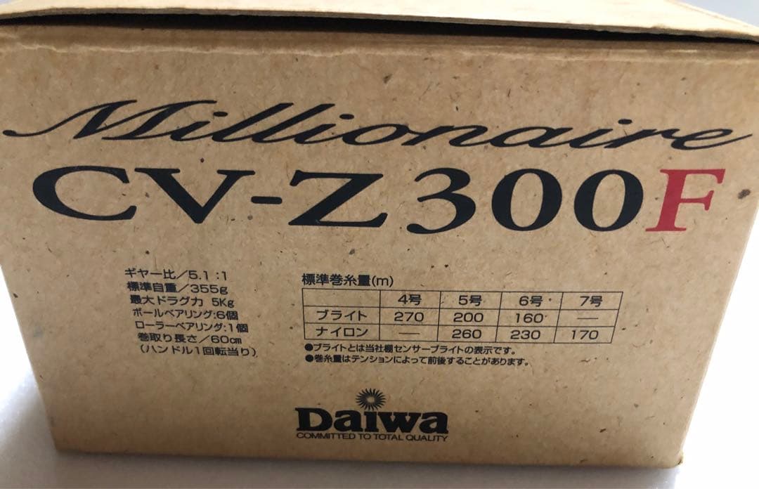 Daiwa ダイワのリール　CV-Z300F ミリオネア