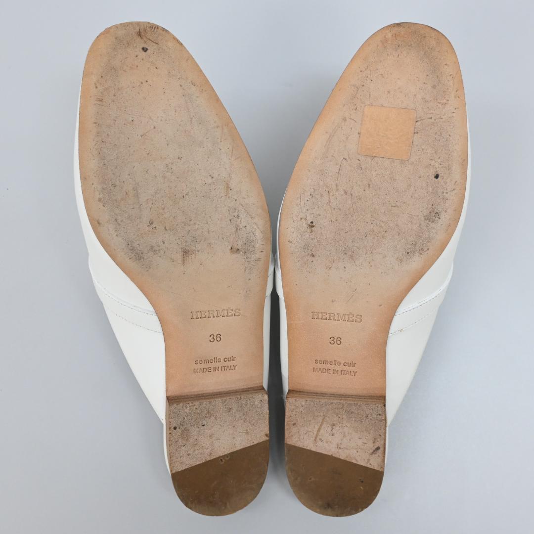 ■ □ 45722★年 エルメス オズ サンダル ケリー金具 スリッポン