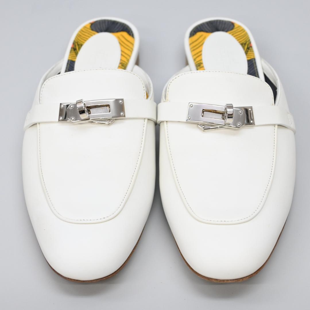 ■ □ 45722★年 エルメス オズ サンダル ケリー金具 スリッポン