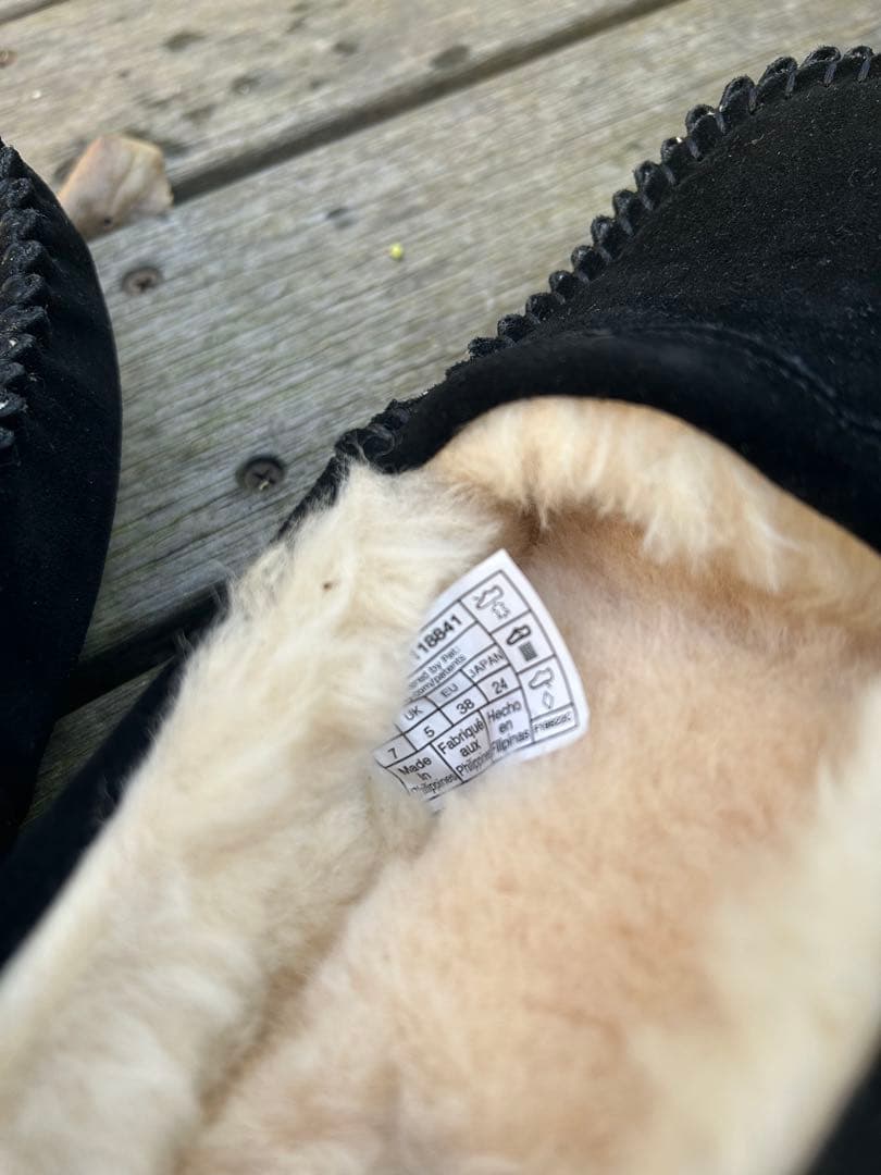 新品！UGGモカシン黒24cm