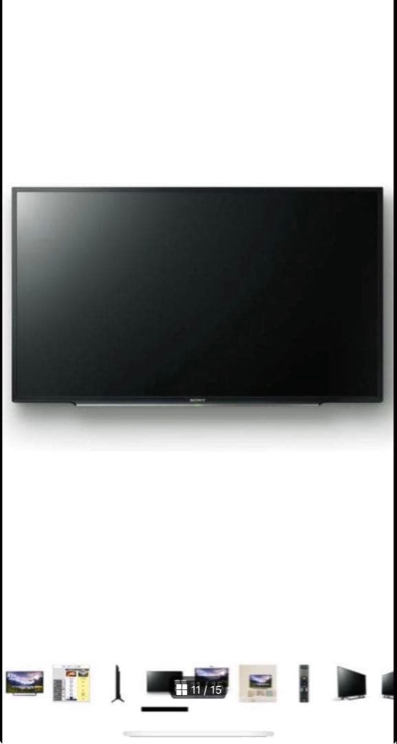 中古ソニー 43V型液晶TVフルハイビジョンKJ-43W730E 壁掛け設置のみ