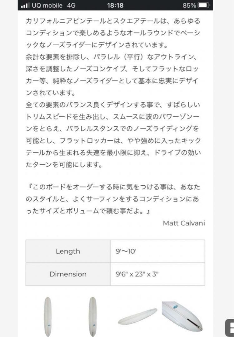 お値下げ手渡し限定BING ロングボード シングルフィン