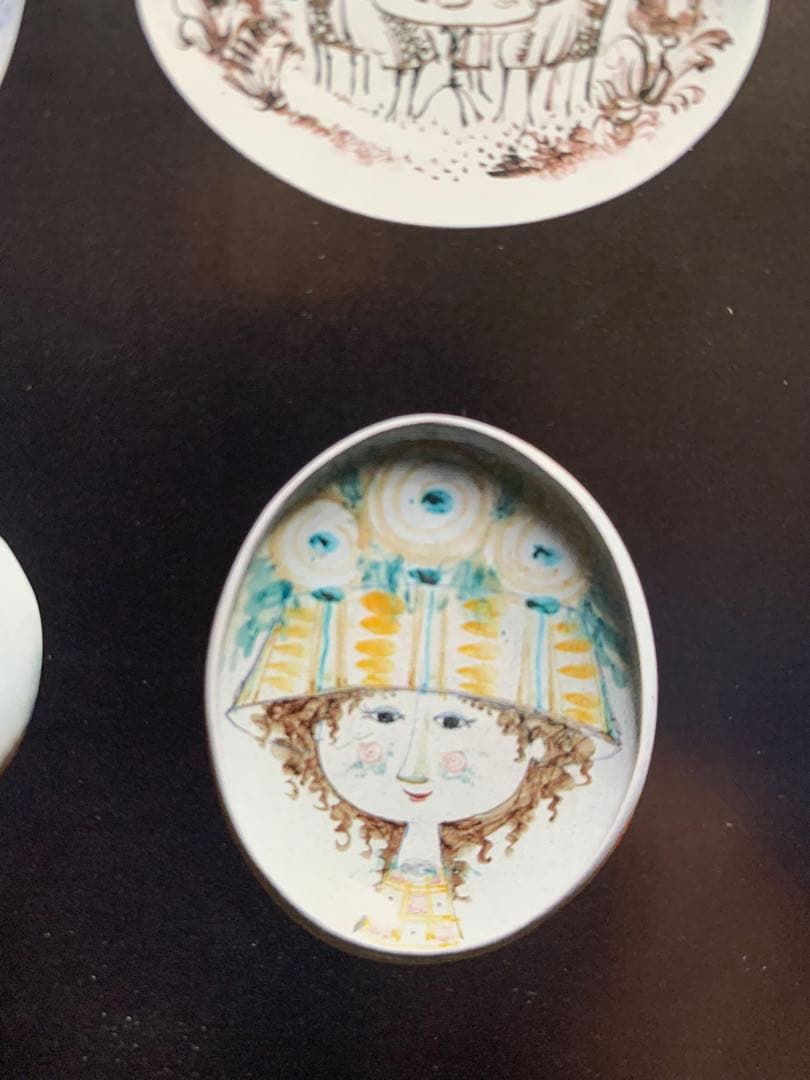 ビヨンヴィンブラッド　大型レアなスタジオ作品可愛い少女絵皿1955年初期作品！