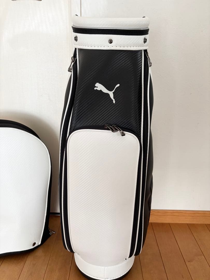 PUMA プーマ コア キャディバッグ ホワイト/ブラック 9.0型