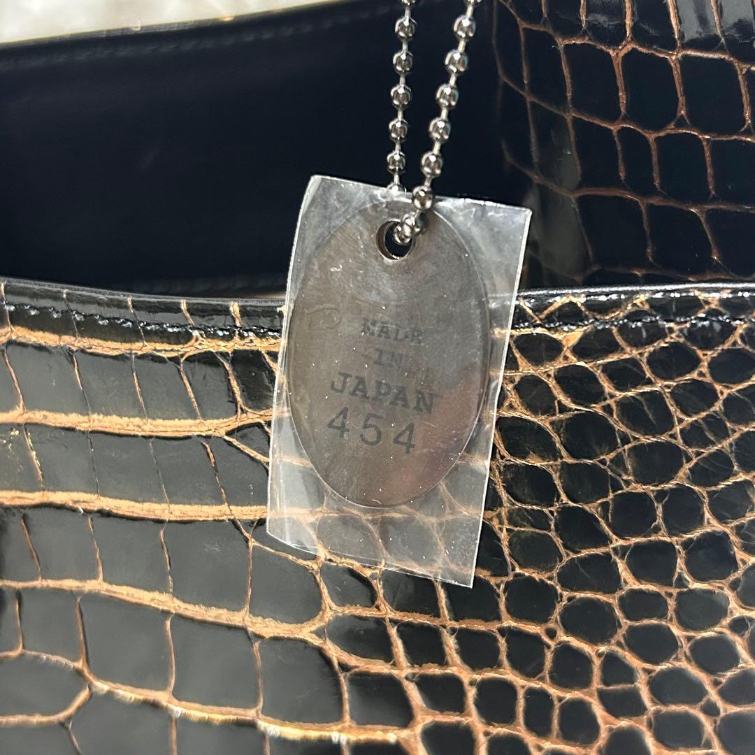 【美品】JRAタグ付 GRES リアル クロコダイル ハンドバッグ