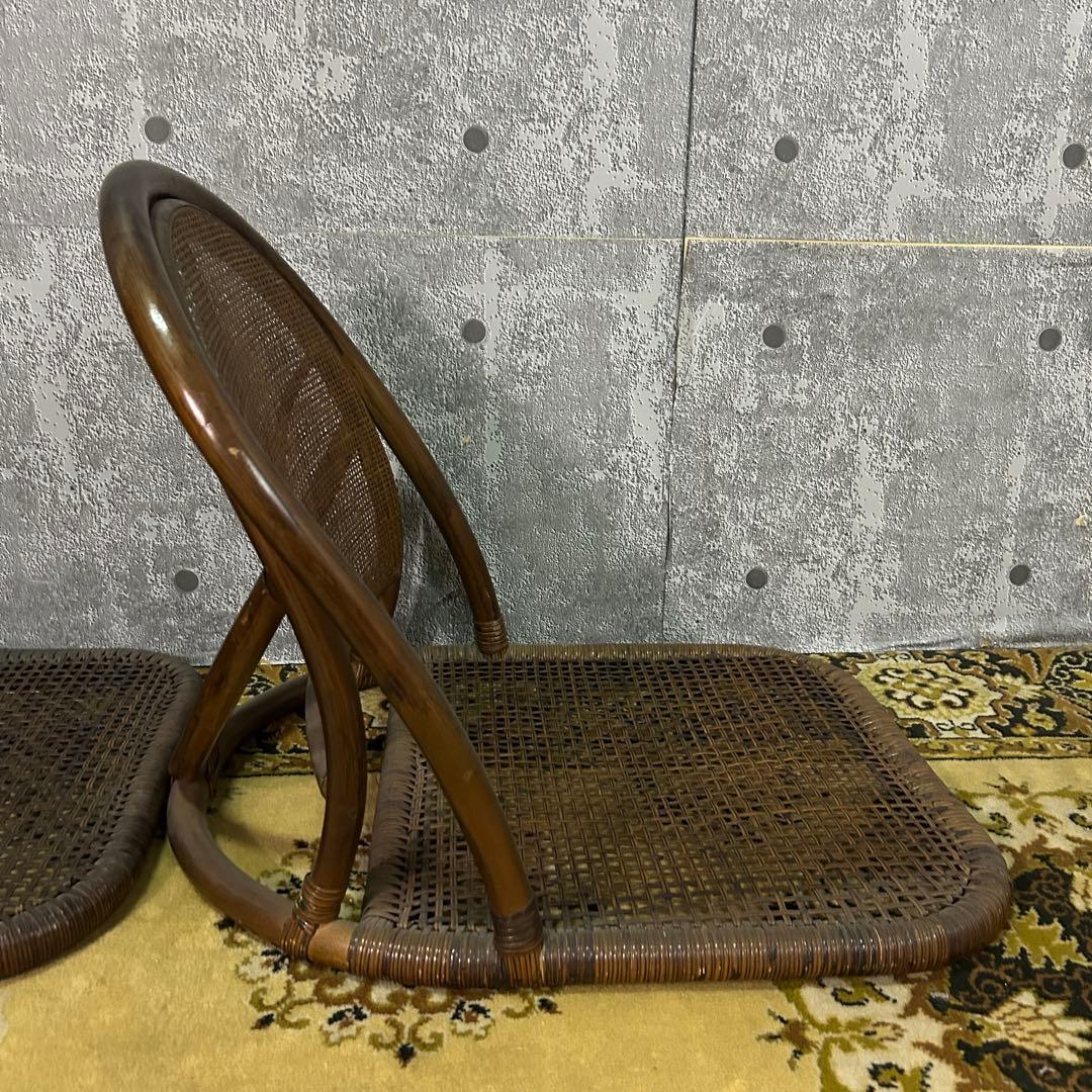 ꧁籐家具꧂ラタン座卓&座椅子2脚セット ガラス 食卓 机 椅子 いす イス