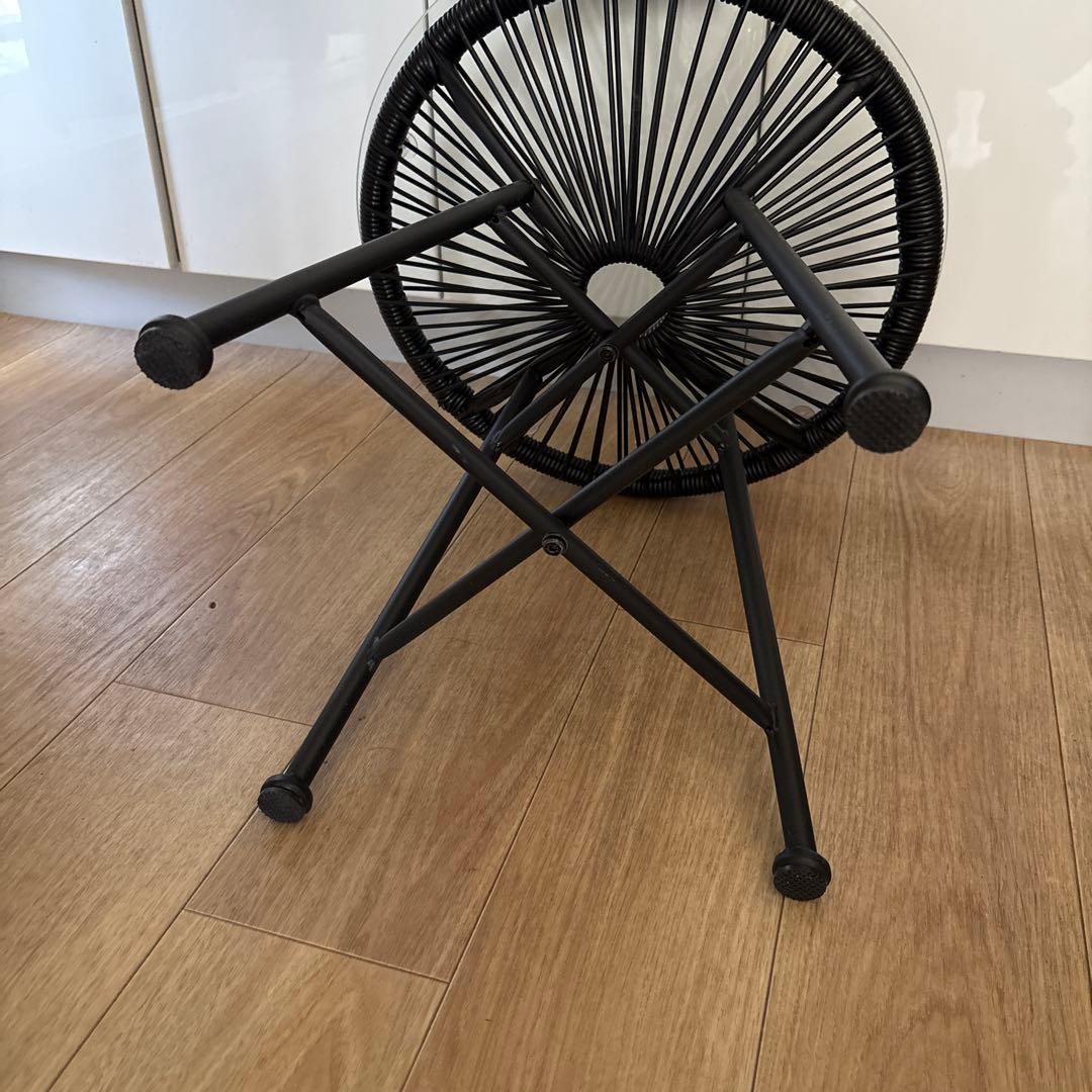 希少　アカプルコ ブラック　サイドテーブル