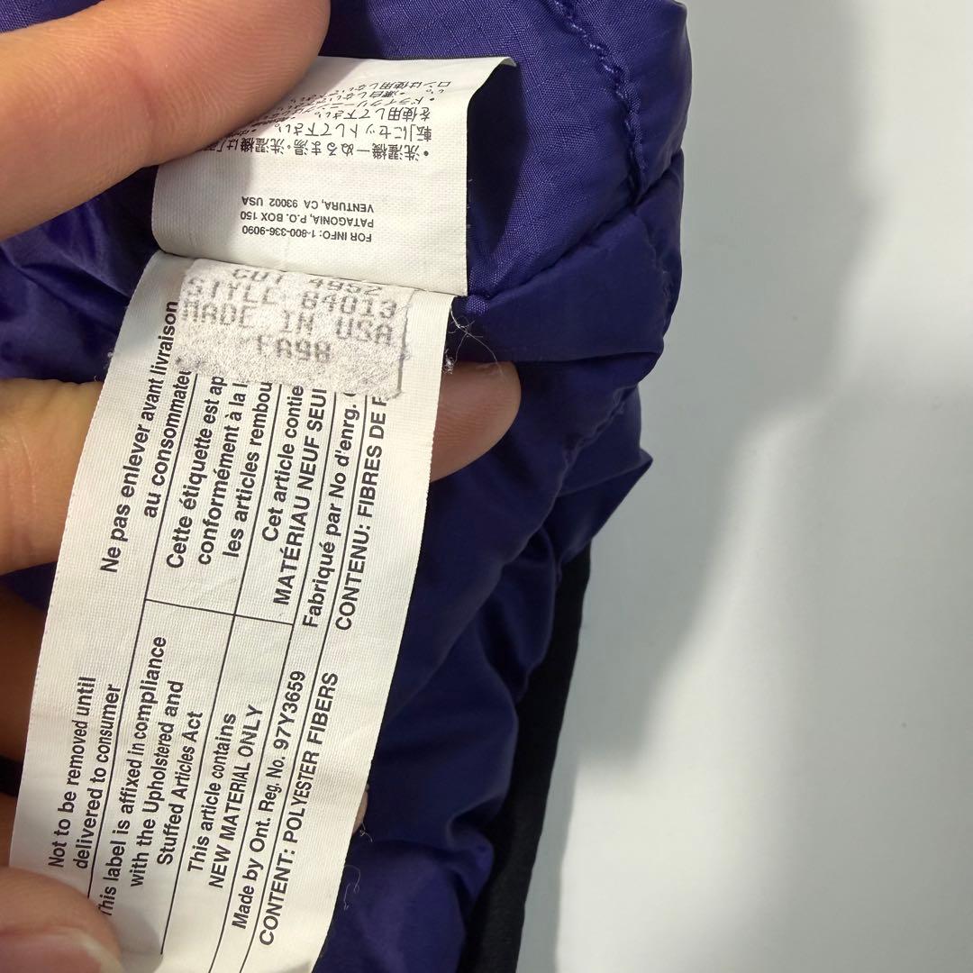90's patagonia パタゴニア USA製 パフボールベスト ブラック