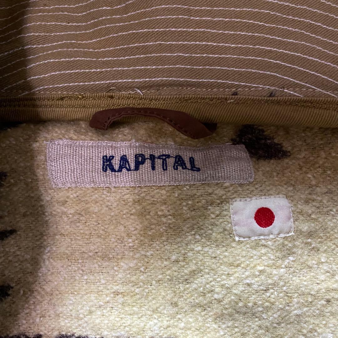 キャピタル ネイティブ柄 ウール ブランケット コート ダッフルコート