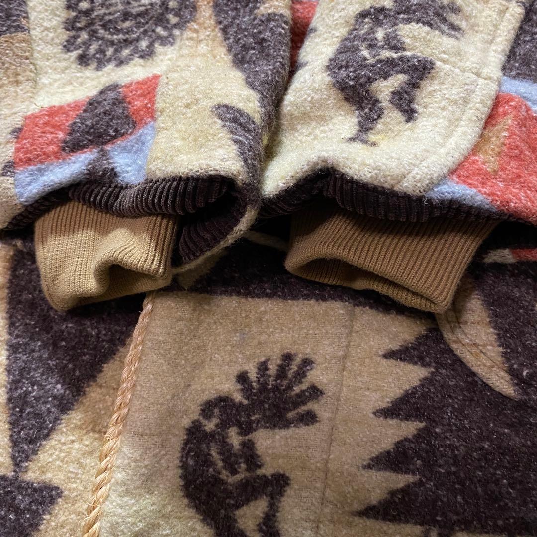 キャピタル ネイティブ柄 ウール ブランケット コート ダッフルコート