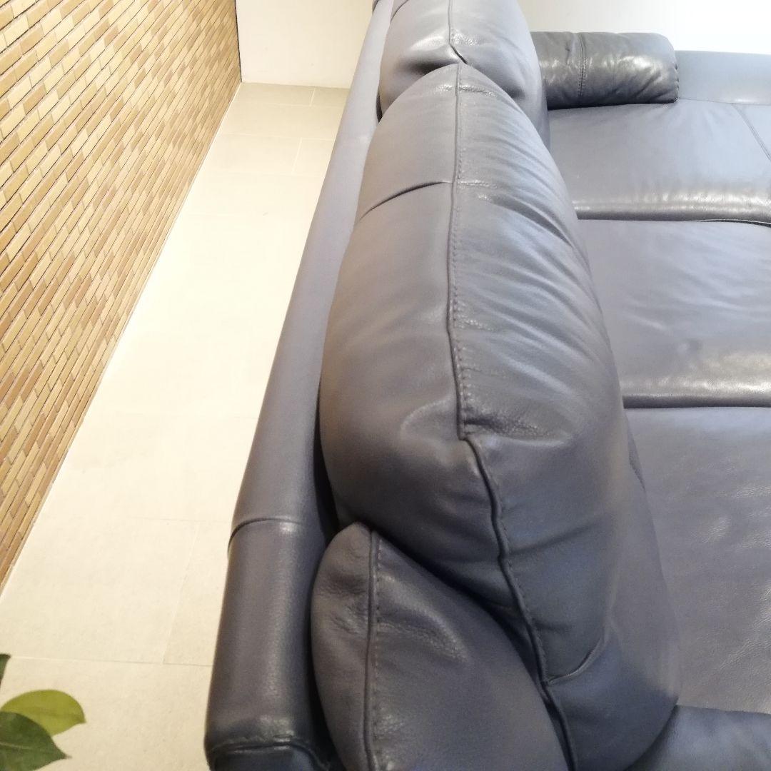 ◇NITORI ニトリ　レザー　カウチソファ　｜　3人掛け　本革