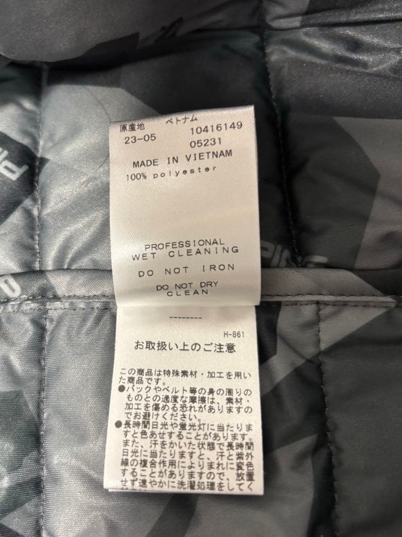 ★新品タグ付★ PING ゴルフ 中綿ジャケット レディース L カモ柄グレー