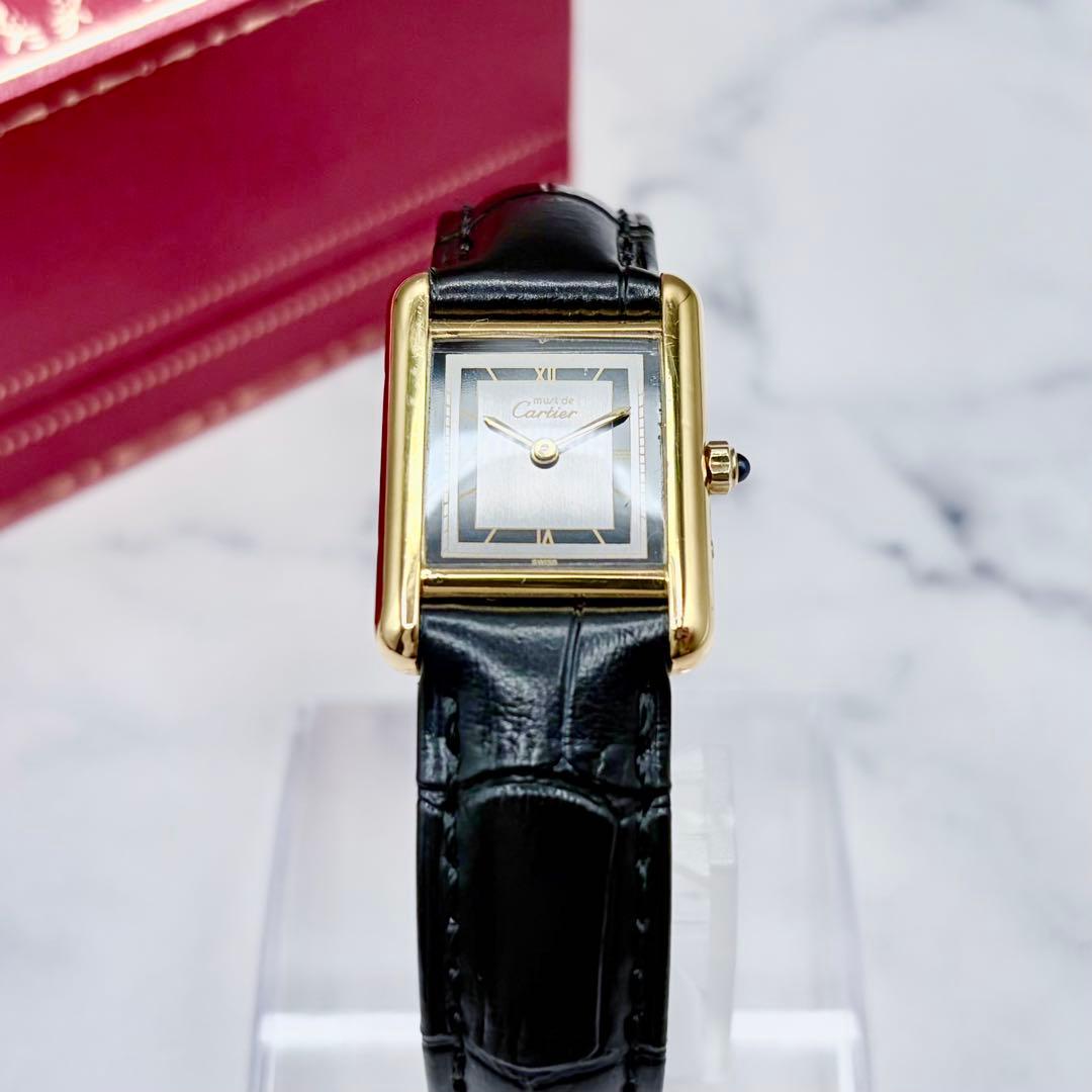 【極美／良稼働】カルティエ マストタンク SM ヴェルメイユ 極上個体 純正尾錠