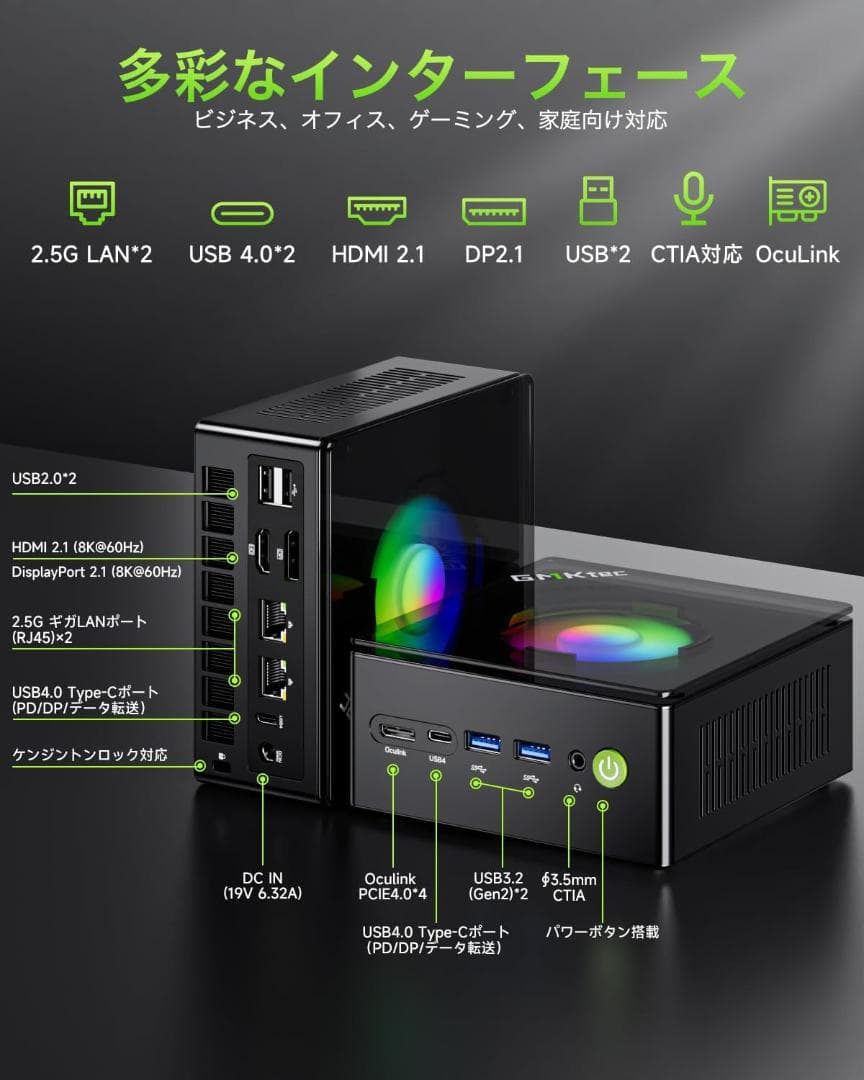 GMKtec NucBox K11ミニPC Ryzen 9 8945HS