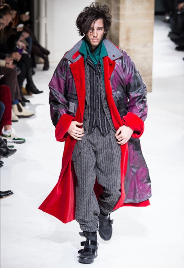 17AW Yohji Yamamoto HOMME ペイントリバーシブルコート