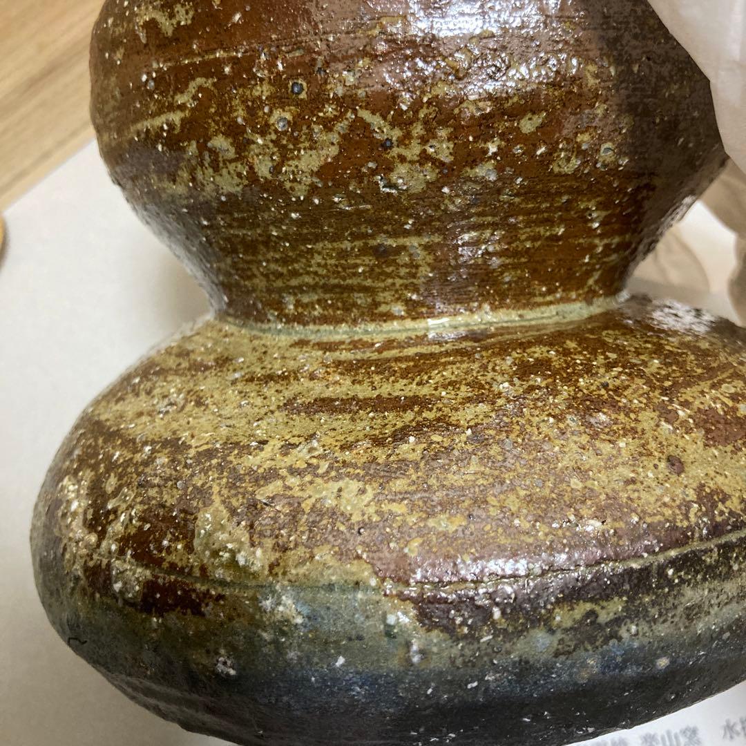 1/12 出雲焼　楽山窯　水指　長岡空郷　瓢　茶道　茶道具　水差し　ばけばけ