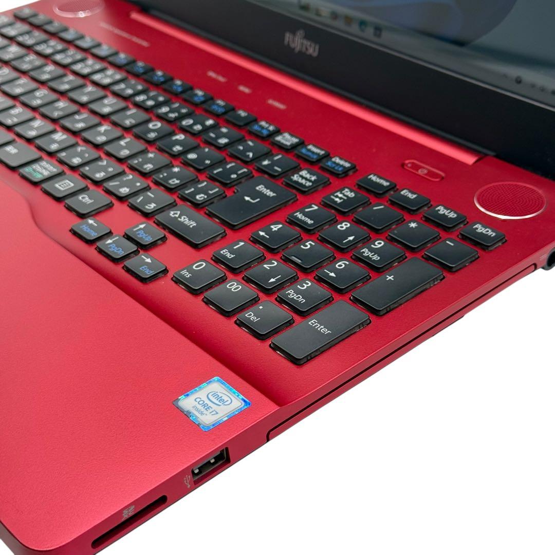 富士通ノートパソコン i7 準美品 16GB 新品SSD512 Blu-ray