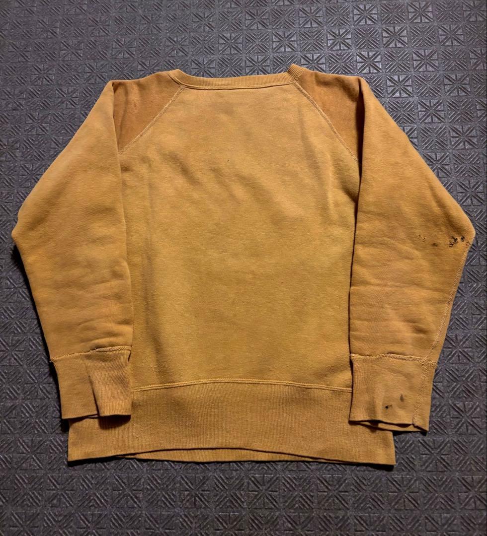 A*e様 60s 希少 フロッキー マスタード ラグラン オールコットン スウェ