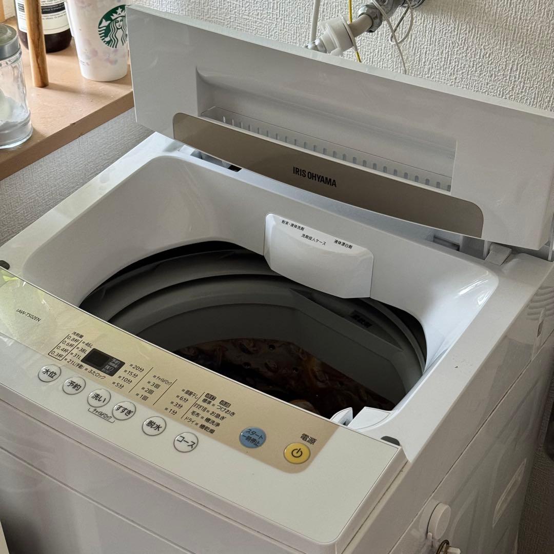 み*ー様 IRIS OHYAMA 縦型洗濯機 IAW-T502EN ホワイト5k