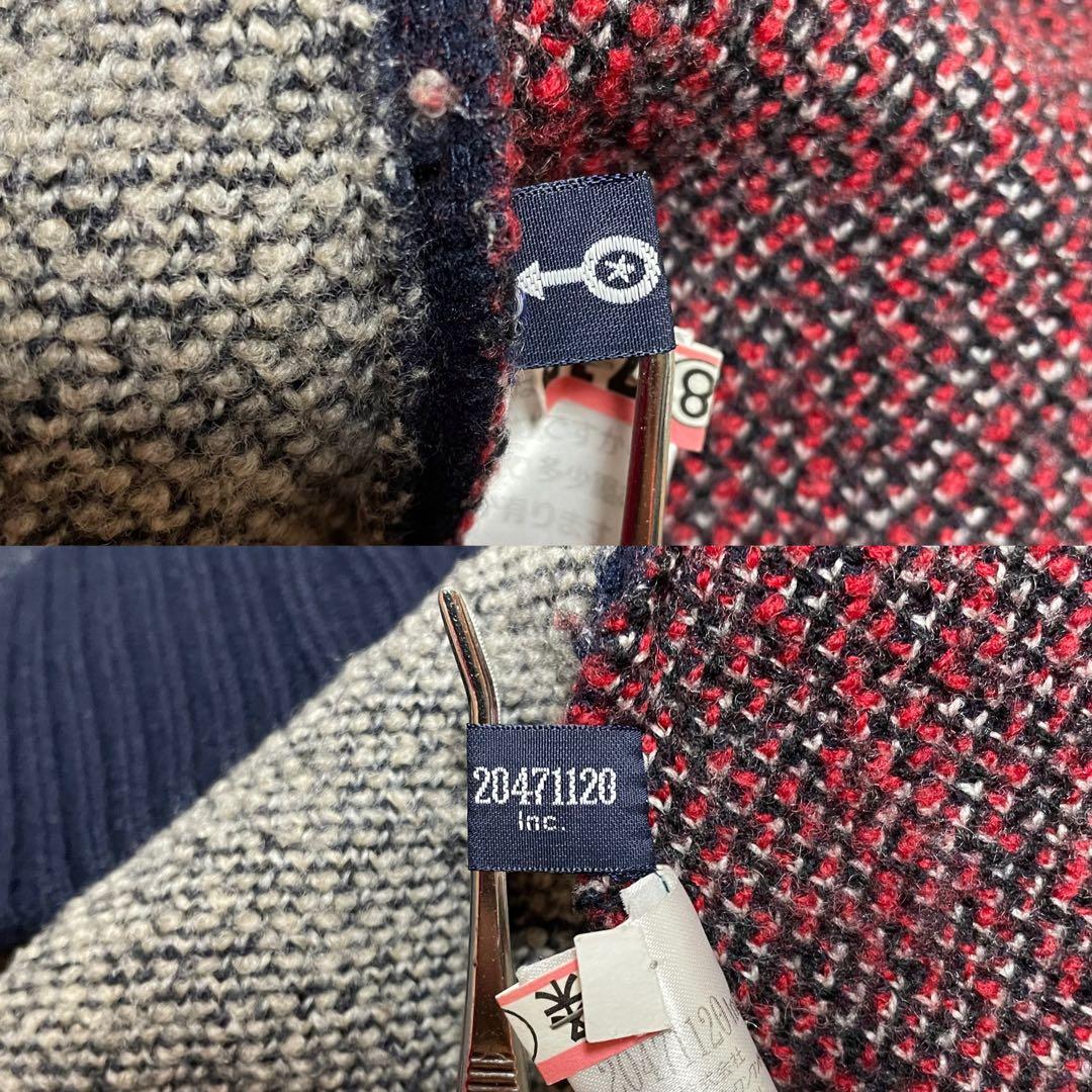 20471120/ハーフジップニット/M/日本製/ヒョーマ/90s 裏原/袖ロゴ