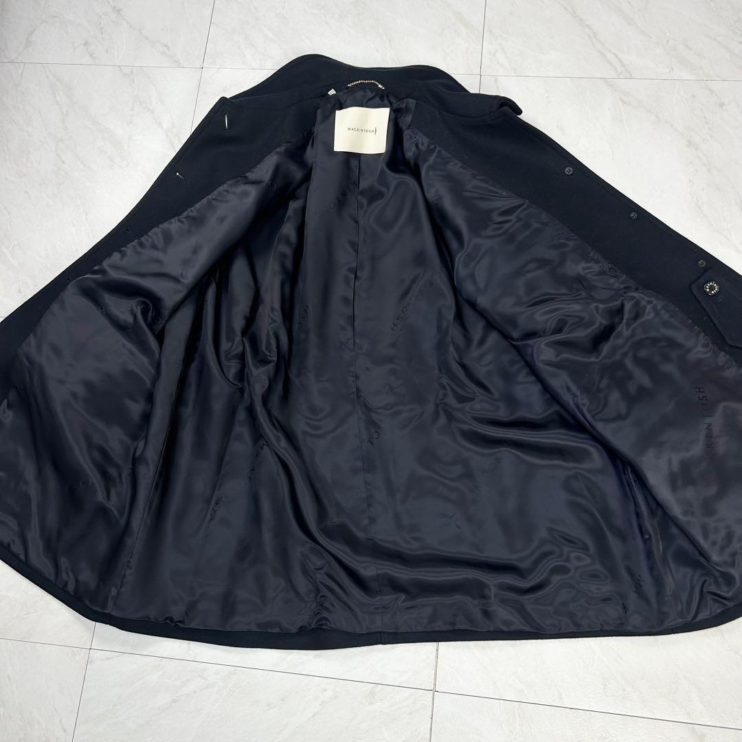 未使用に近い マッキントッシュ メルトン ウール ハンビー コート ネイビー 4