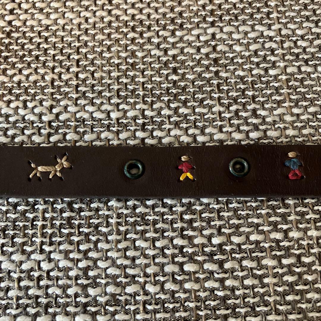 エンリーベグリン　レザーベルト　オミノファミリー　ダークブラウン