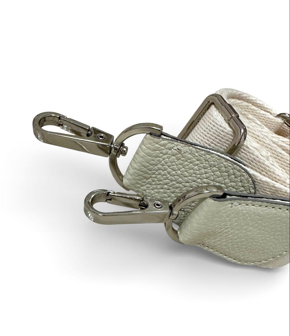 未使用★Hロゴ　パンチング　エブリン風　ホワイト　ショルダーバッグ