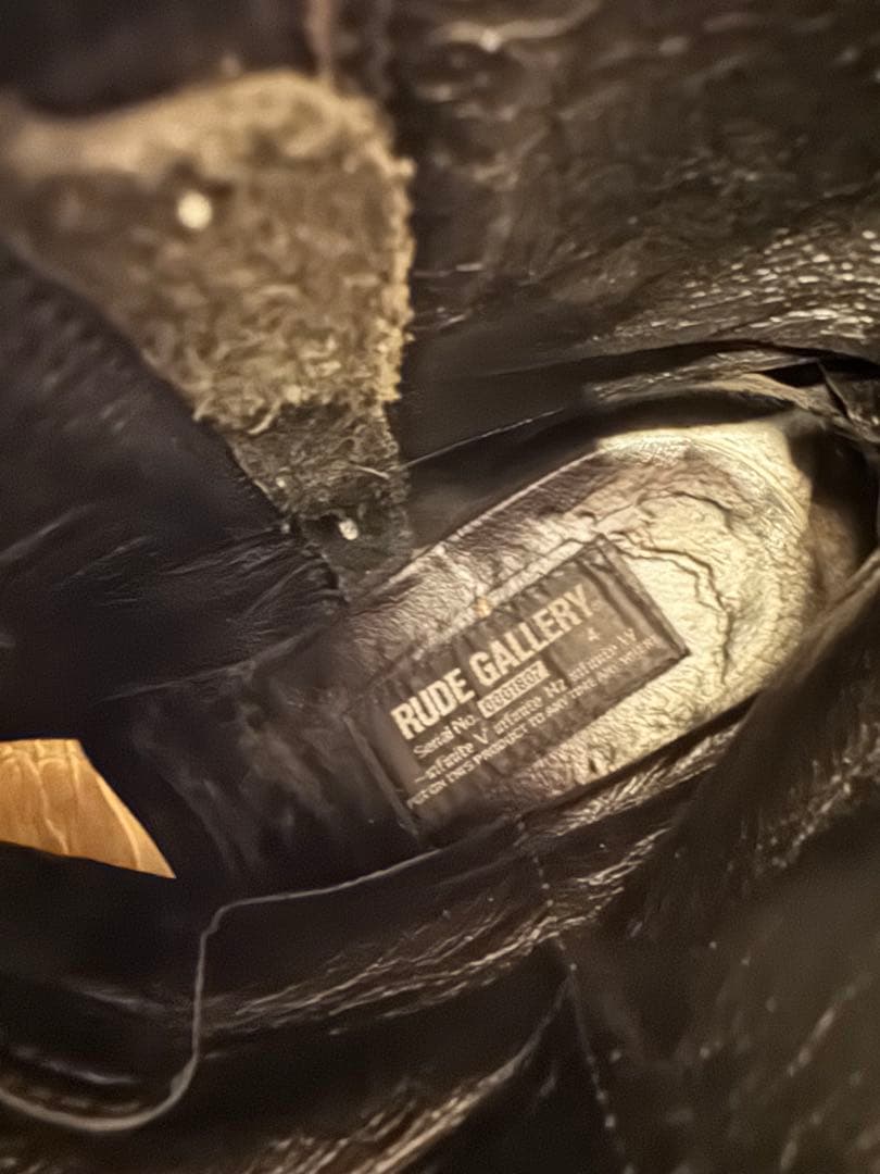 RUDE GALLERY ルードギャラリー サイドジップ ブーツ ブラック