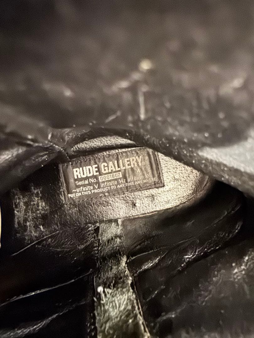 RUDE GALLERY ルードギャラリー サイドジップ ブーツ ブラック