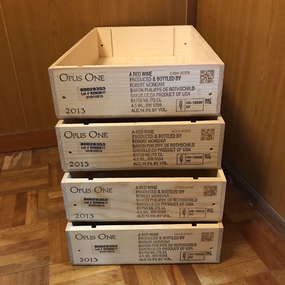 お待たせしました❣️【復刻セット・M】オーパスワン/ワイン木箱×4箱（送料込み❣️）